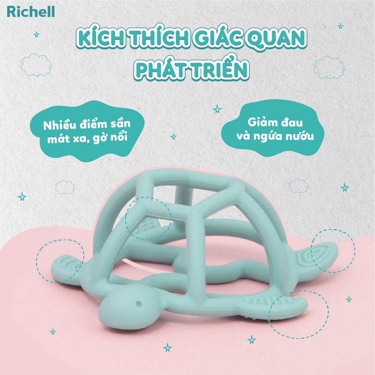 Gặm nướu silicone 3D Richell