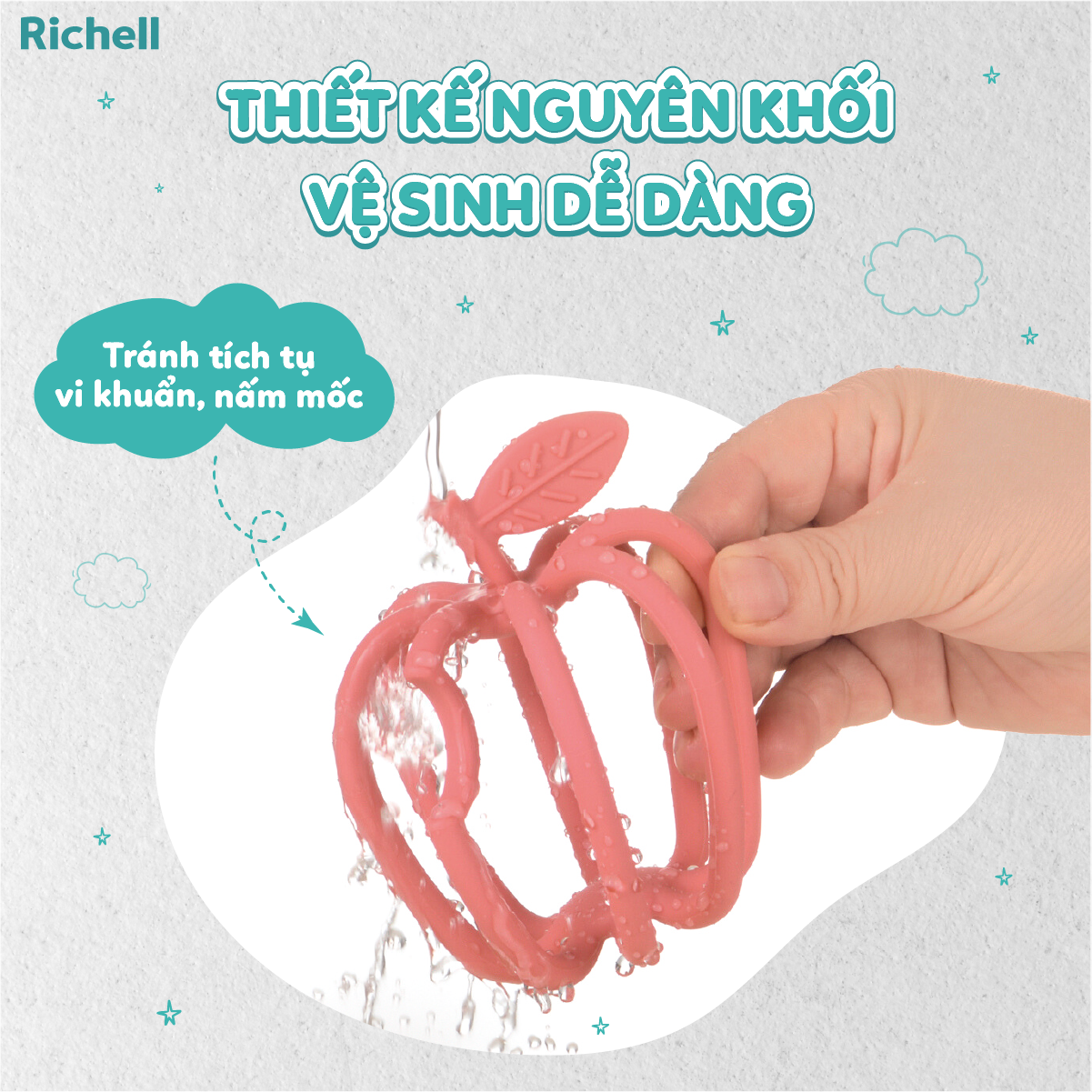 Gặm nướu silicone 3D Richell